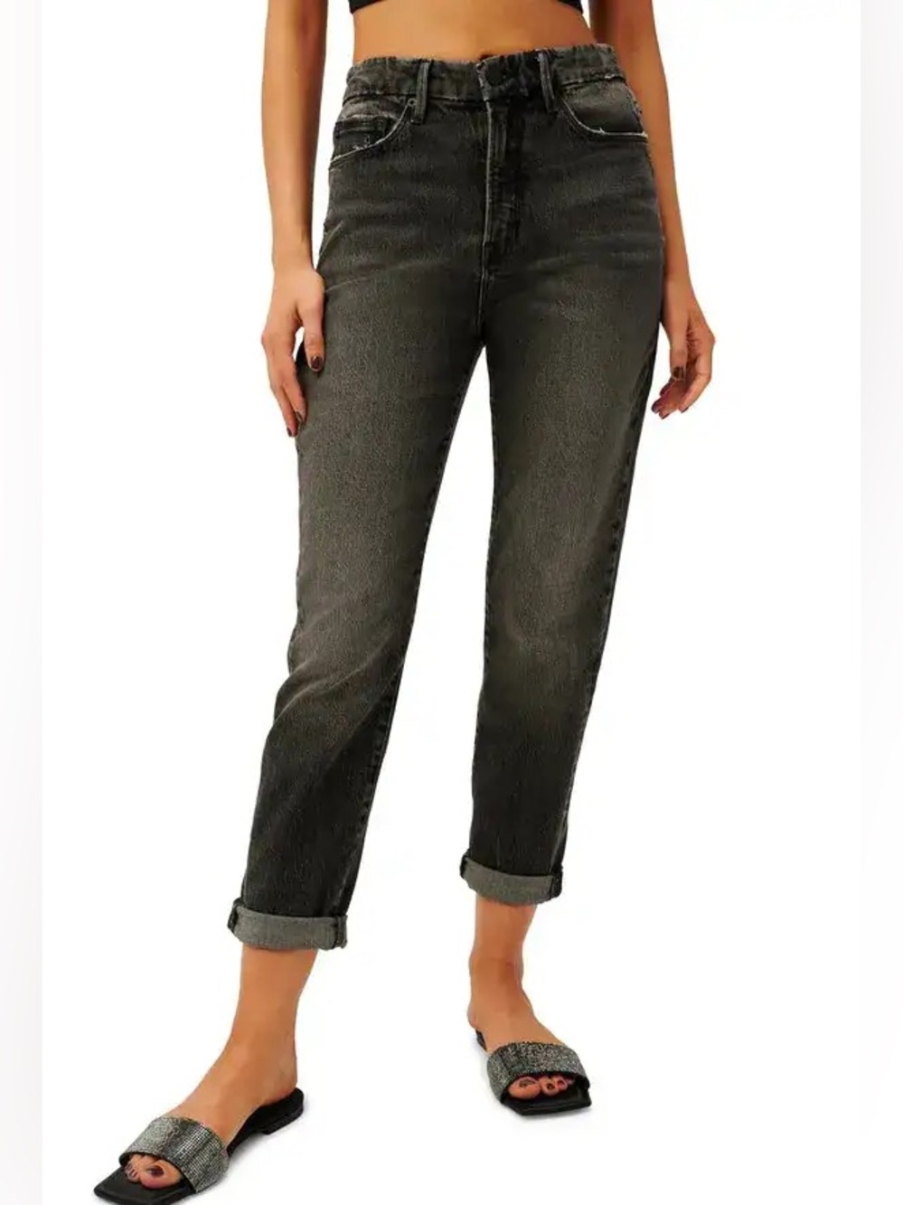 NWT Good American Good Girlfriend High Jeans (14/32”)
